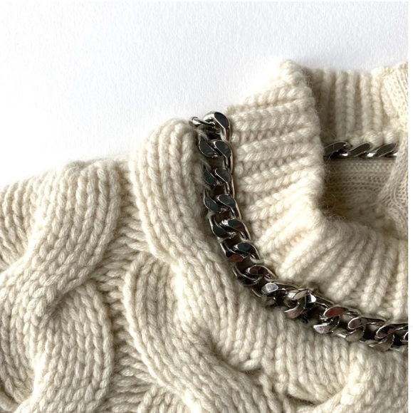 ZARA LIMITED EDITION CHAIN CASHMERE SWEATER SIZE M - Picture 12 of 12
